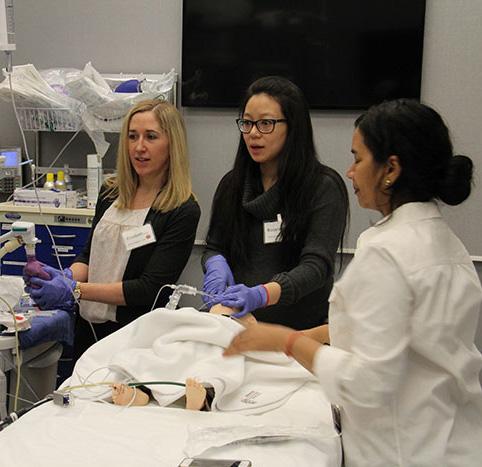 Students practice techniques in the SAIL Emergency Room. 